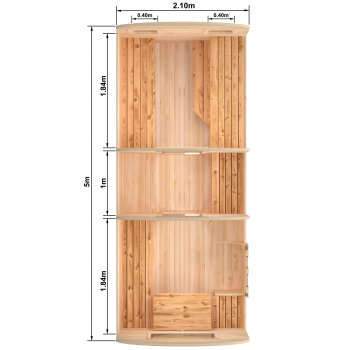 Fasssauna / Gartensauna / Banja / Quadro 6,0 m mit Vorraum